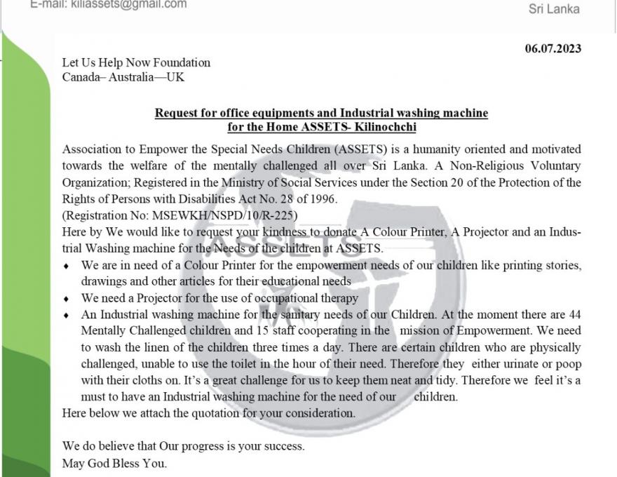 Association to empower the special needs children - ASSETS